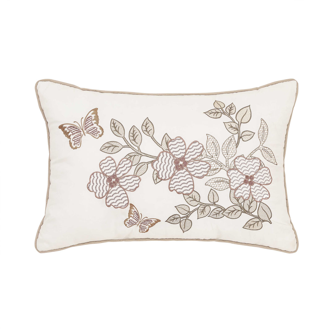 Rosewood Rose Boudoir Decorative Throw Pillow 21" x 13" Throw Pillows By J. Queen New York