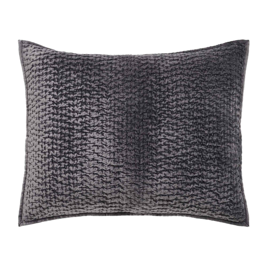 Laguna Pick Stitch Velvet Sham Sham By Orchids Lux Home
