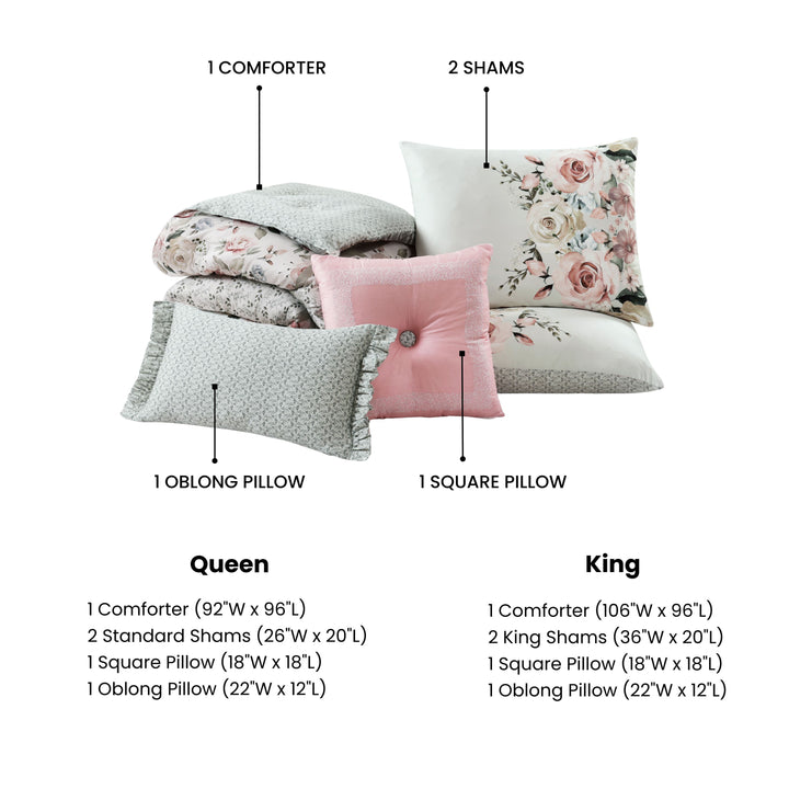 Bebejan Sage Serenity 5 Piece Reversible Comforter Set Comforter Sets By Bebejan®