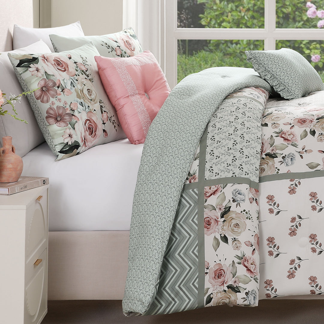 Bebejan Sage Serenity 5 Piece Reversible Comforter Set Comforter Sets By Bebejan®