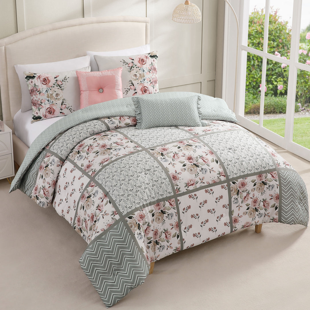 Bebejan Sage Serenity 5 Piece Reversible Comforter Set Comforter Sets By Bebejan®