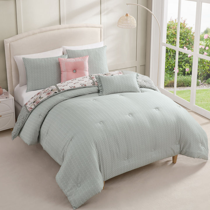 Bebejan Sage Serenity 5 Piece Reversible Comforter Set Comforter Sets By Bebejan®