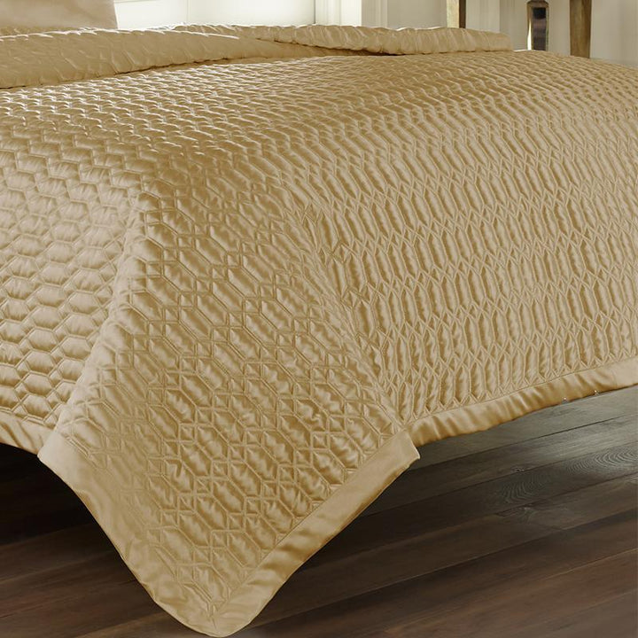 Copy of Satinique Gold Coverlet in King- Final Sale Coverlet By US Office - Latest Bedding