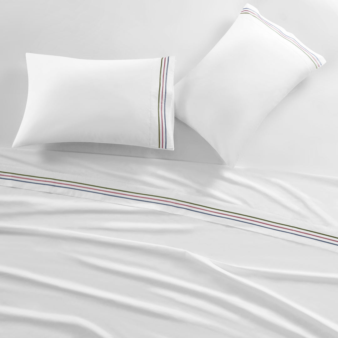 Savannah White 4 Piece Sheet Set