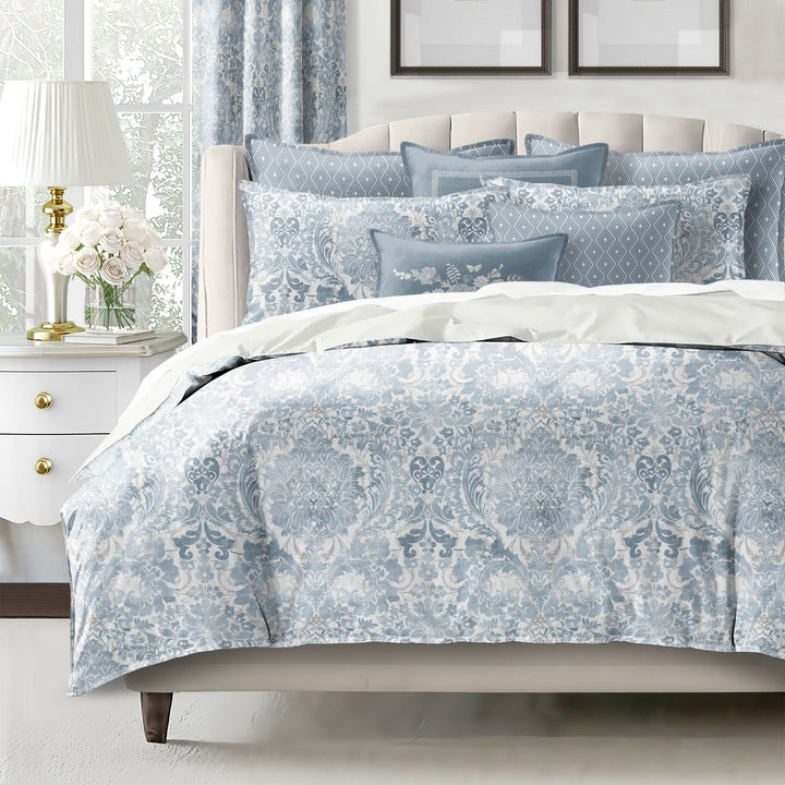 Savannah Cornflower 8 Piece Duvet Cover Set Duvet Covers By Colcha Linens