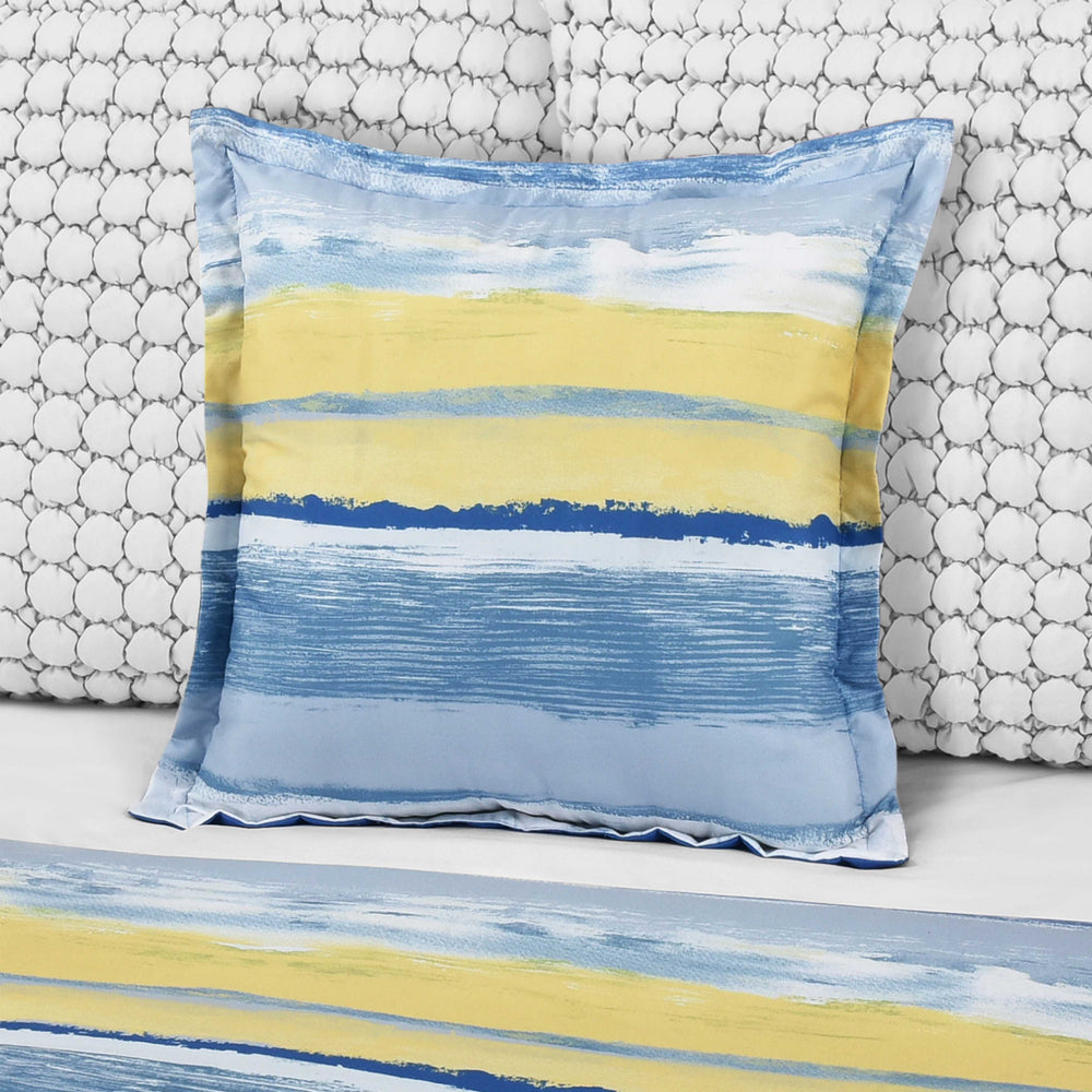 Seashore Blue Square Decorative Throw Pillow 18" x 18" Throw Pillows By J. Queen New York