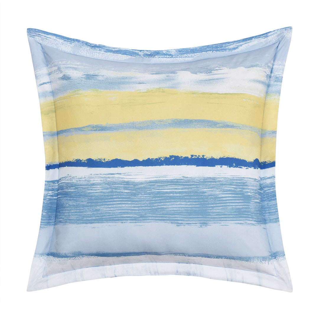 Seashore Blue Square Decorative Throw Pillow 18" x 18" Throw Pillows By J. Queen New York