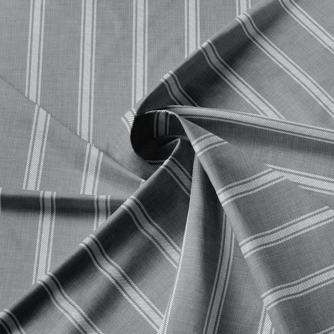 Shay Broad Tic Stripe Gray 8 Piece Comforter Set Comforter Sets By Colcha Linens