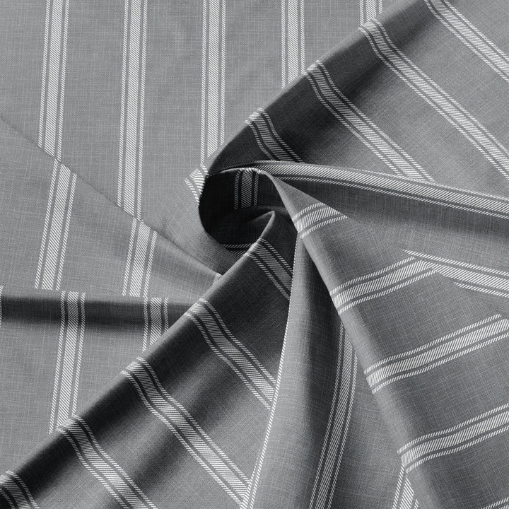 Shay Broad Tic Stripe Gray 8 Piece Comforter Set Comforter Sets By Colcha Linens