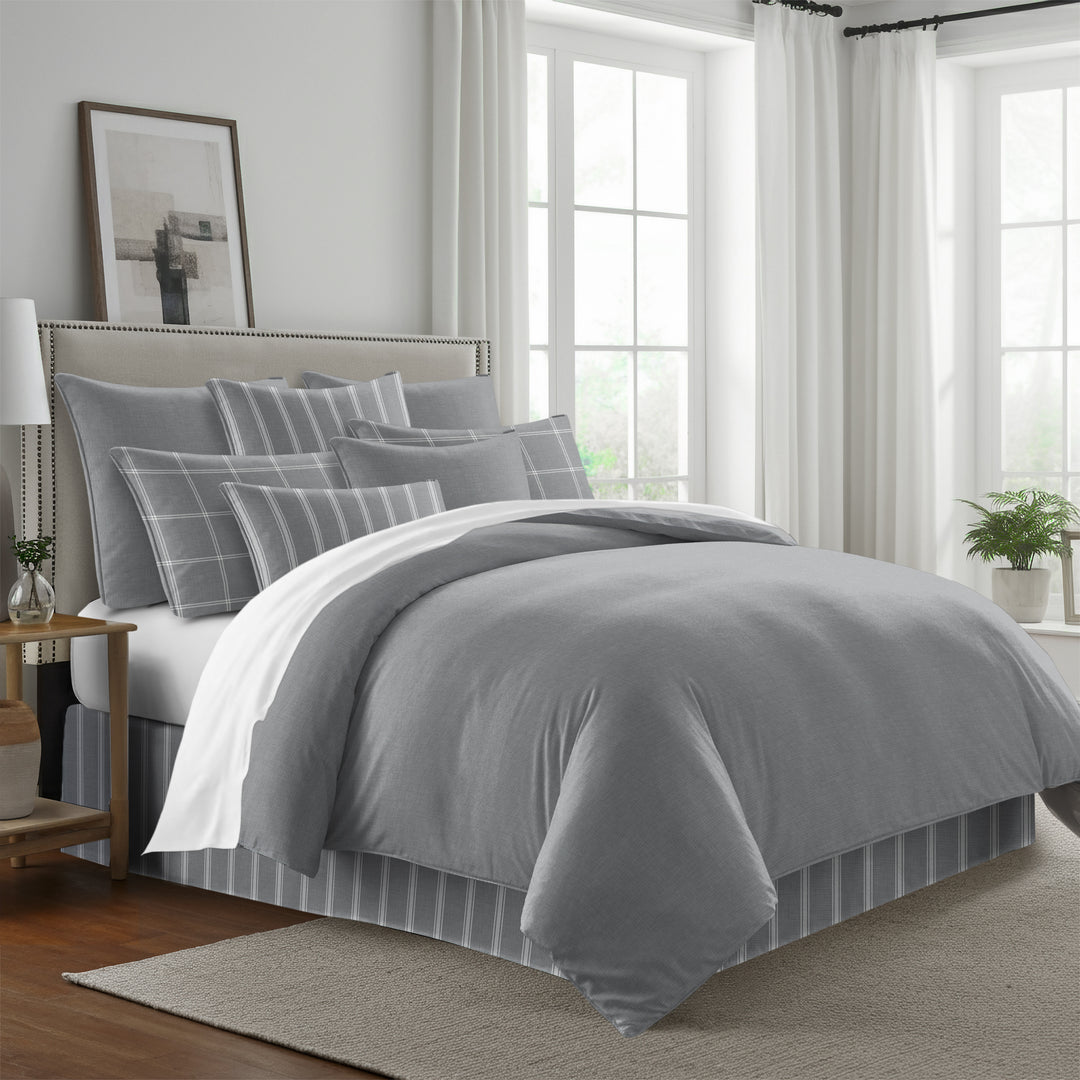 Shay Solid Gray 8 Piece Coverlet Set Coverlet By Colcha Linens