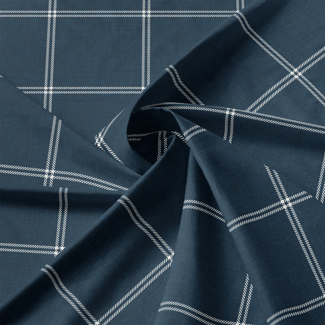 Shay Window Pane Dark Denim 8 Piece Coverlet Set Coverlet By Colcha Linens