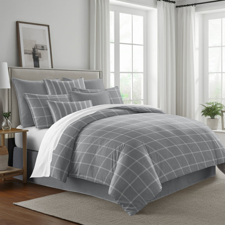 Shay Window Pane Gray 8 Piece Coverlet Set Coverlet By Colcha Linens