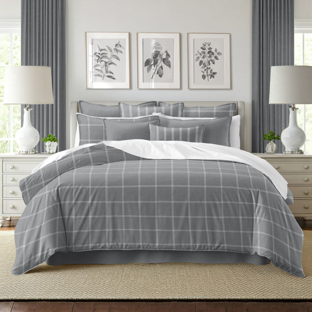 Shay Window Pane Gray 8 Piece Coverlet Set Coverlet By Colcha Linens