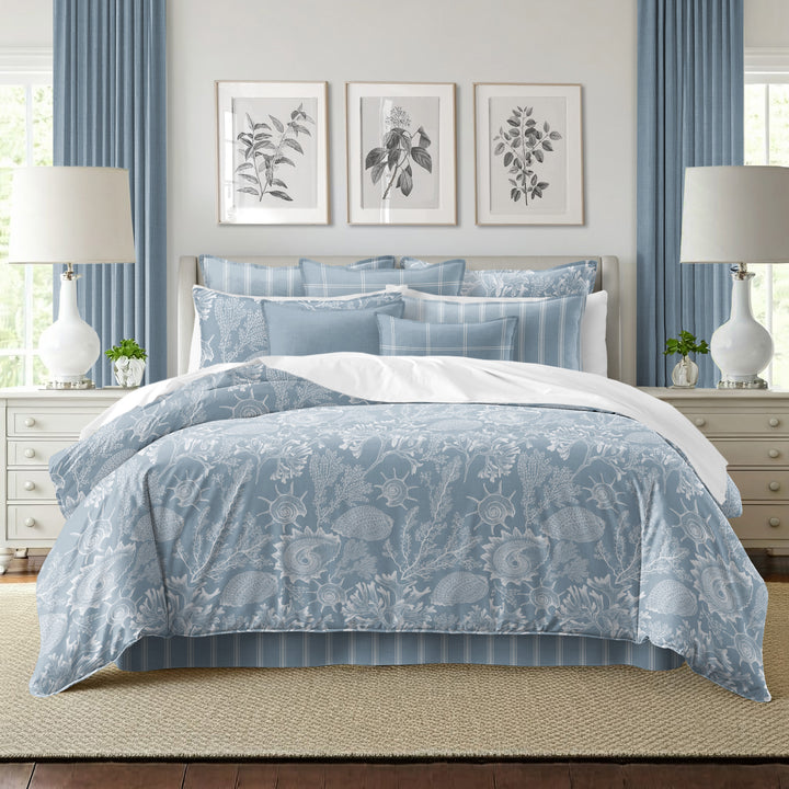 Shellabrate Cornflower Blue 8 Piece Coverlet Set Coverlet By Colcha Linens