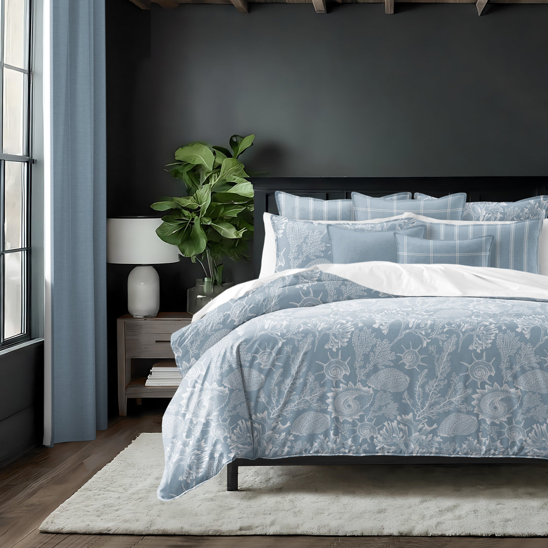 Shellabrate Cornflower Blue 8 Piece Coverlet Set Coverlet By Colcha Linens