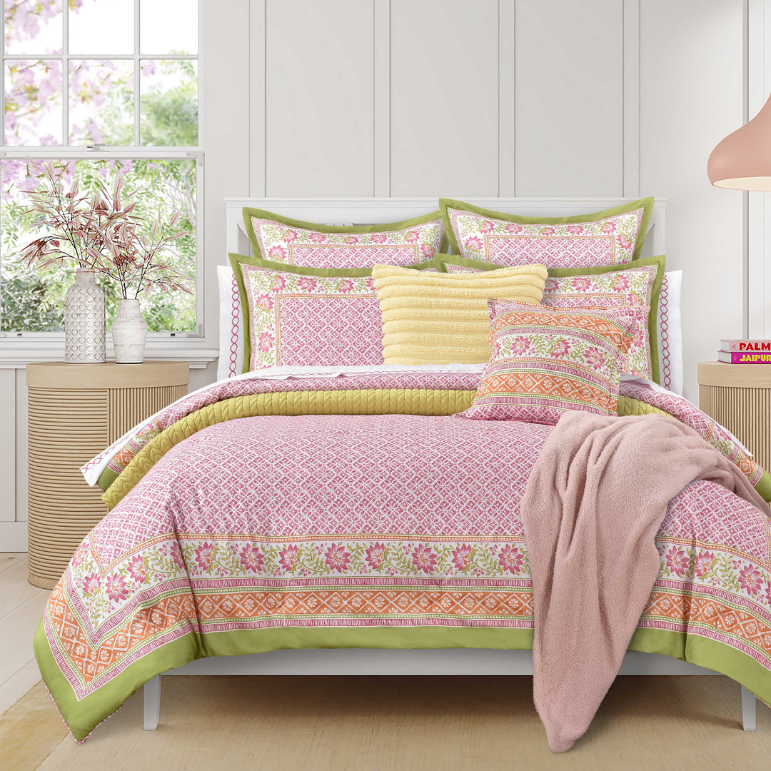 Shiloh Pink 3 Piece Comforter Set Comforter Sets By J. Queen New York