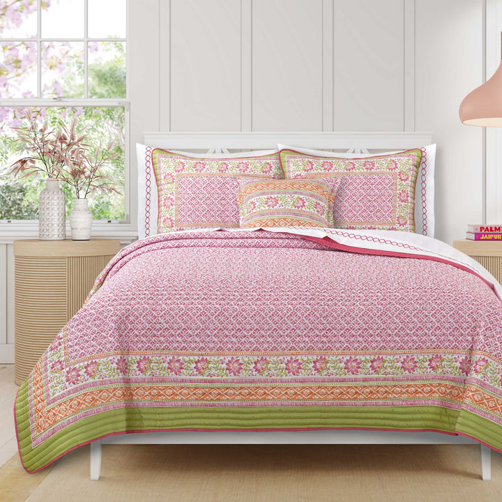 Shiloh Pink 3 Piece Quilt Set Quilt Sets By J. Queen New York