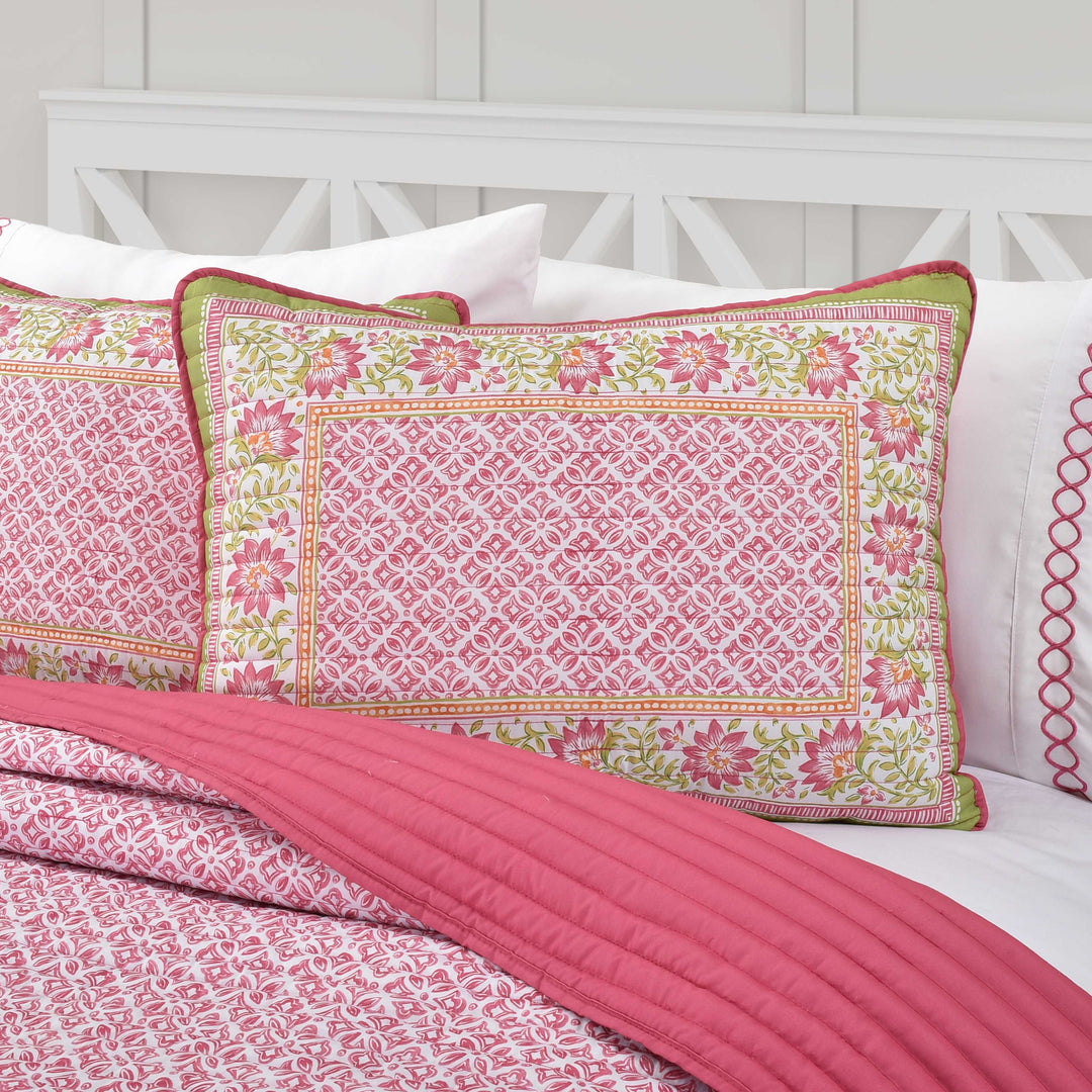 Shiloh Pink 3 Piece Quilt Set Quilt Sets By J. Queen New York