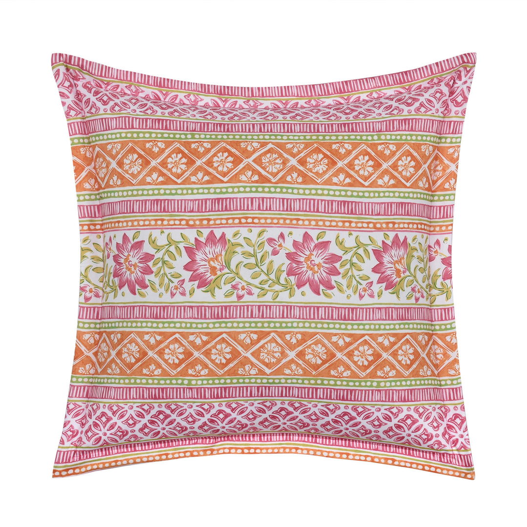 Shiloh Pink Square Decorative Throw Pillow 18" x 18" Throw Pillows By J. Queen New York