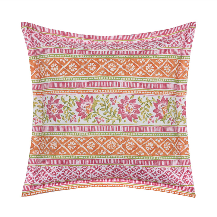 Shiloh Pink Square Decorative Throw Pillow 18" x 18" Throw Pillows By J. Queen New York