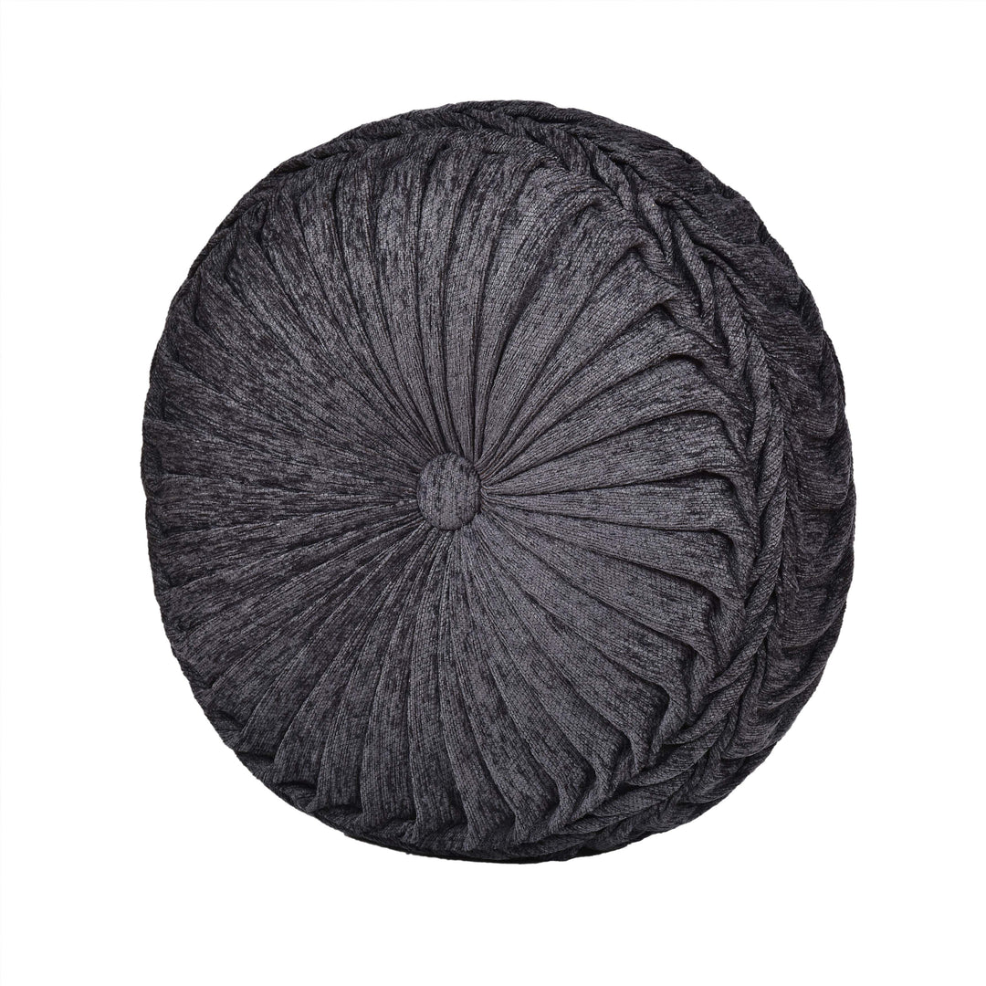 Sofia Wedgewood Tufted Round Decorative Throw Pillow 15" x 15" Throw Pillows By J. Queen New York