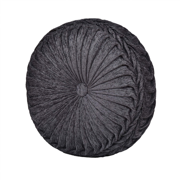 Sofia Wedgewood Tufted Round Decorative Throw Pillow 15" x 15" Throw Pillows By J. Queen New York