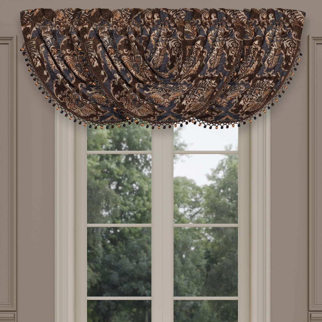 Sofia Wedgewood Waterfall Window Valance Window Valances By J. Queen New York