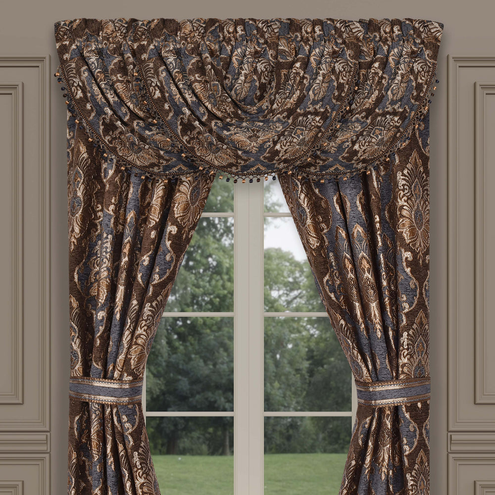 Sofia Wedgewood Waterfall Window Valance Window Valances By J. Queen New York