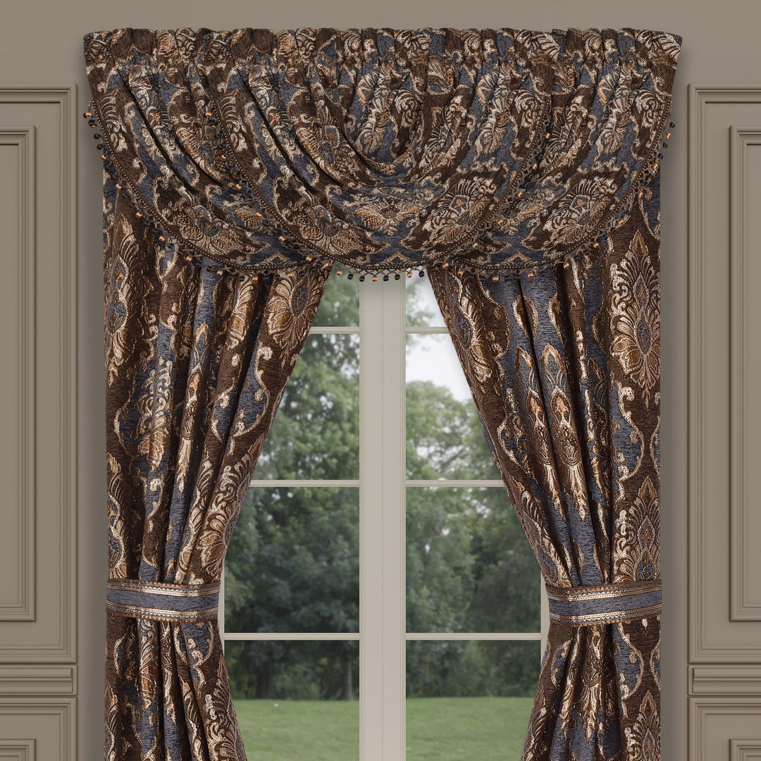 Sofia Wedgewood Waterfall Window Valance Window Valances By J. Queen New York