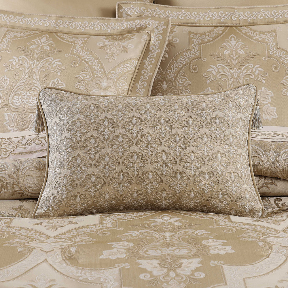 Sondra Gold Boudoir Decorative Throw Pillow 21" x 14" Throw Pillows By J. Queen New York