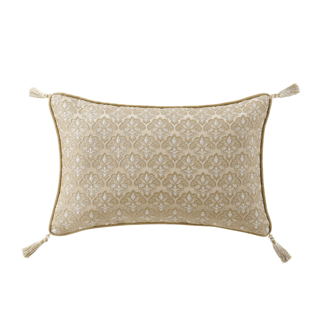 Sondra Gold Boudoir Decorative Throw Pillow 21" x 14" Throw Pillows By J. Queen New York