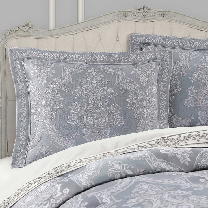 J Queen Sondra Powder Blue 4 Piece Comforter Set in Queen- Final Sale Comforter Sets By US Office - Latest Bedding