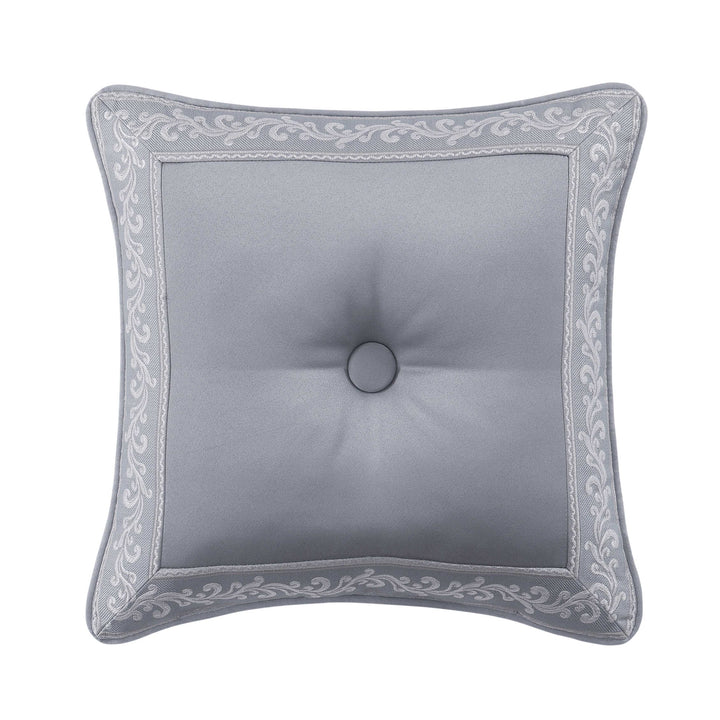 Sondra Powder Blue Square Decorative Throw Pillow 18" x 18" Throw Pillows By J. Queen New York