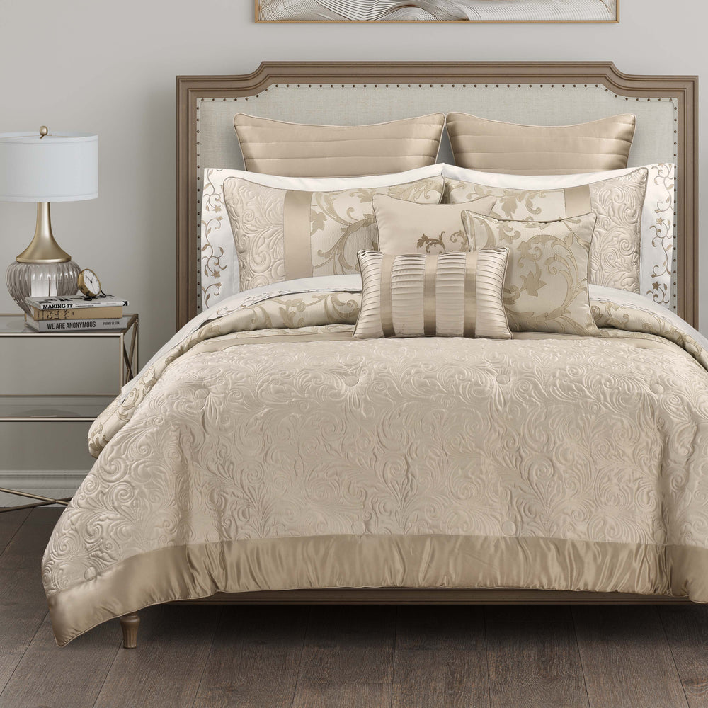 Spectra Taupe 3 Piece Comforter Set Comforter Sets By J. Queen New York