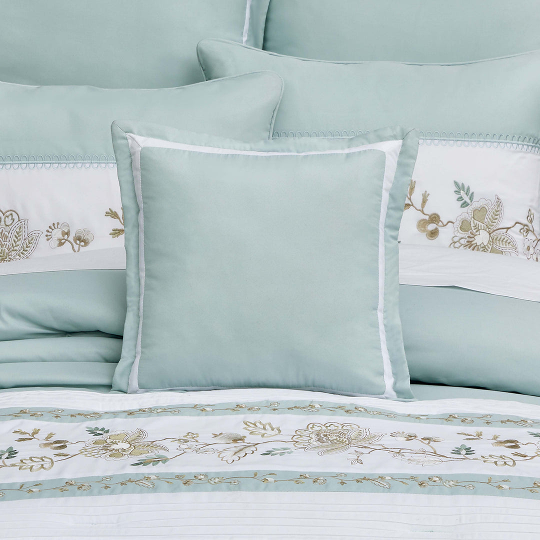 Spring Social Spa Square Decorative Throw Pillow 16" x 16" Throw Pillows By J. Queen New York