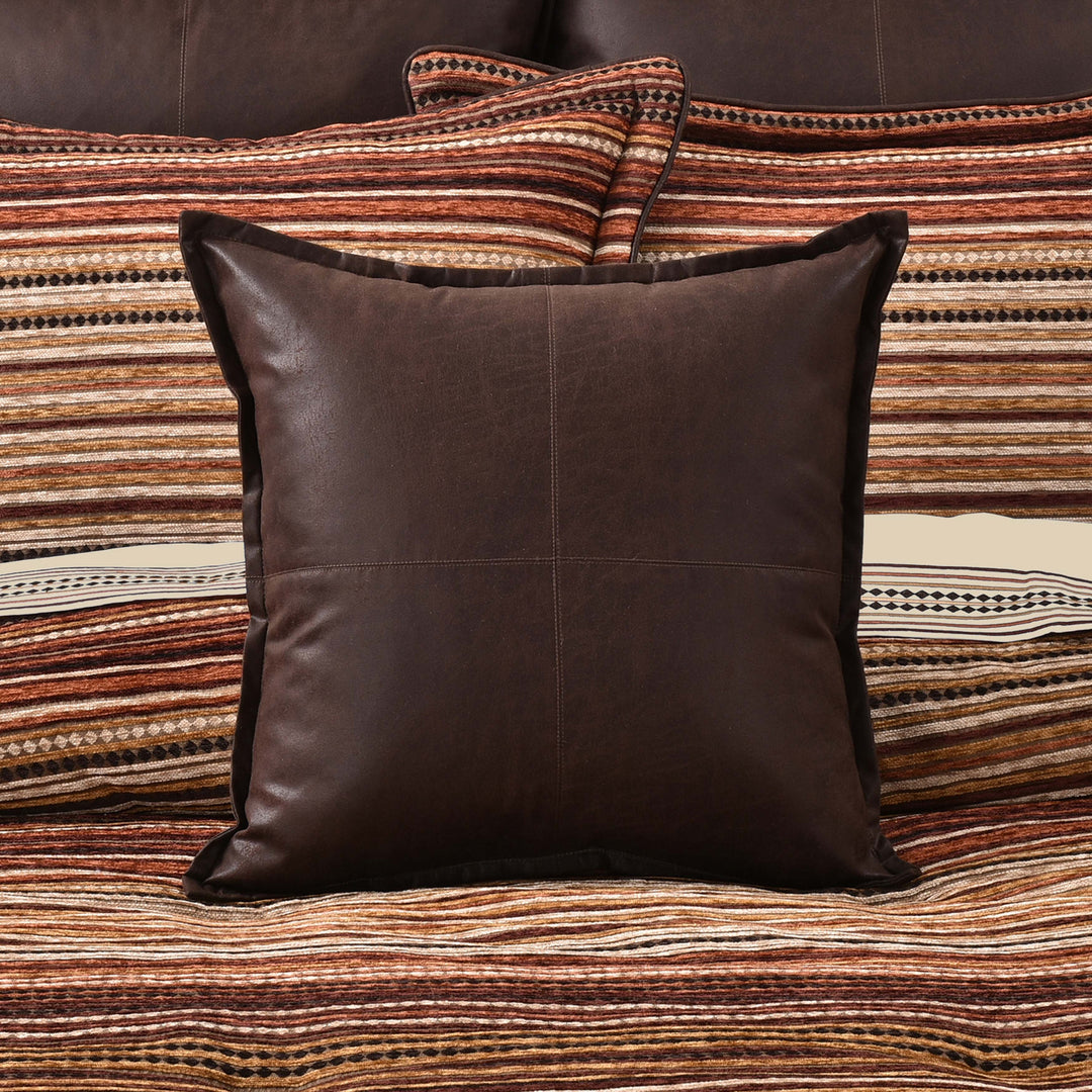 Sundance Brown Square Decorative Throw Pillow 18" x 18" Throw Pillows By J. Queen New York