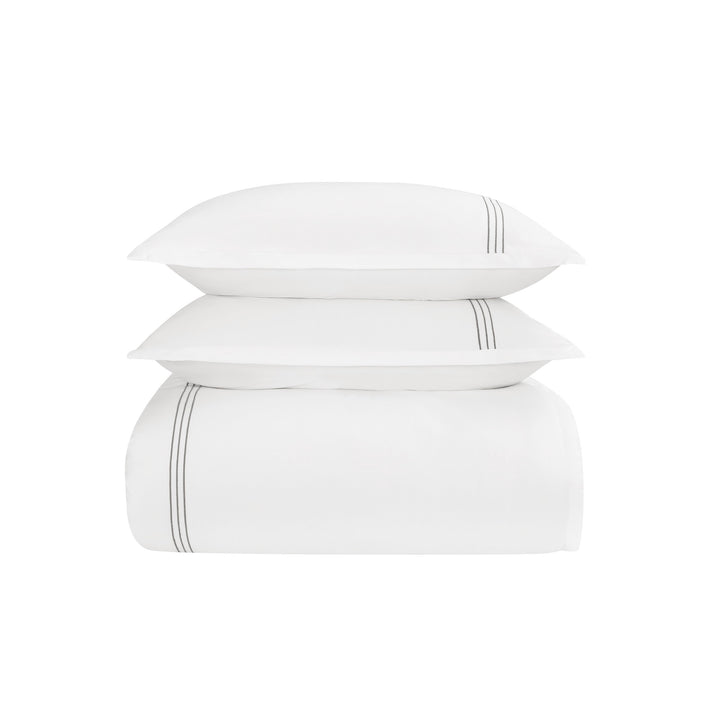 Sylph White/Gray 3 Piece Comforter Set Comforter Sets By Waterford