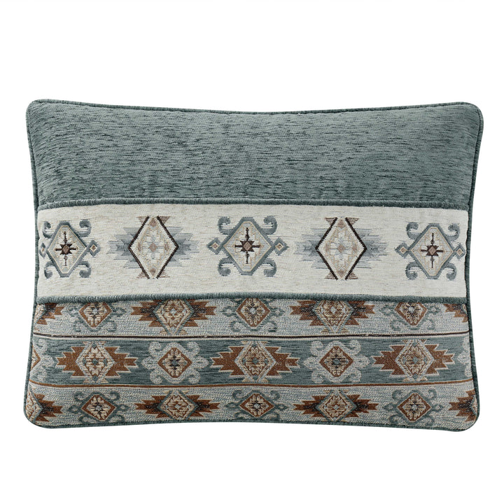 Telluride Turquoise Boudoir Decorative Throw Pillow 21" x 14" Throw Pillows By J. Queen New York