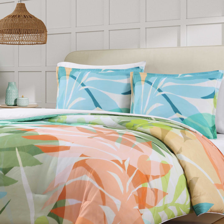 Tiki Green 3 Piece Comforter Set Comforter Sets By J. Queen New York