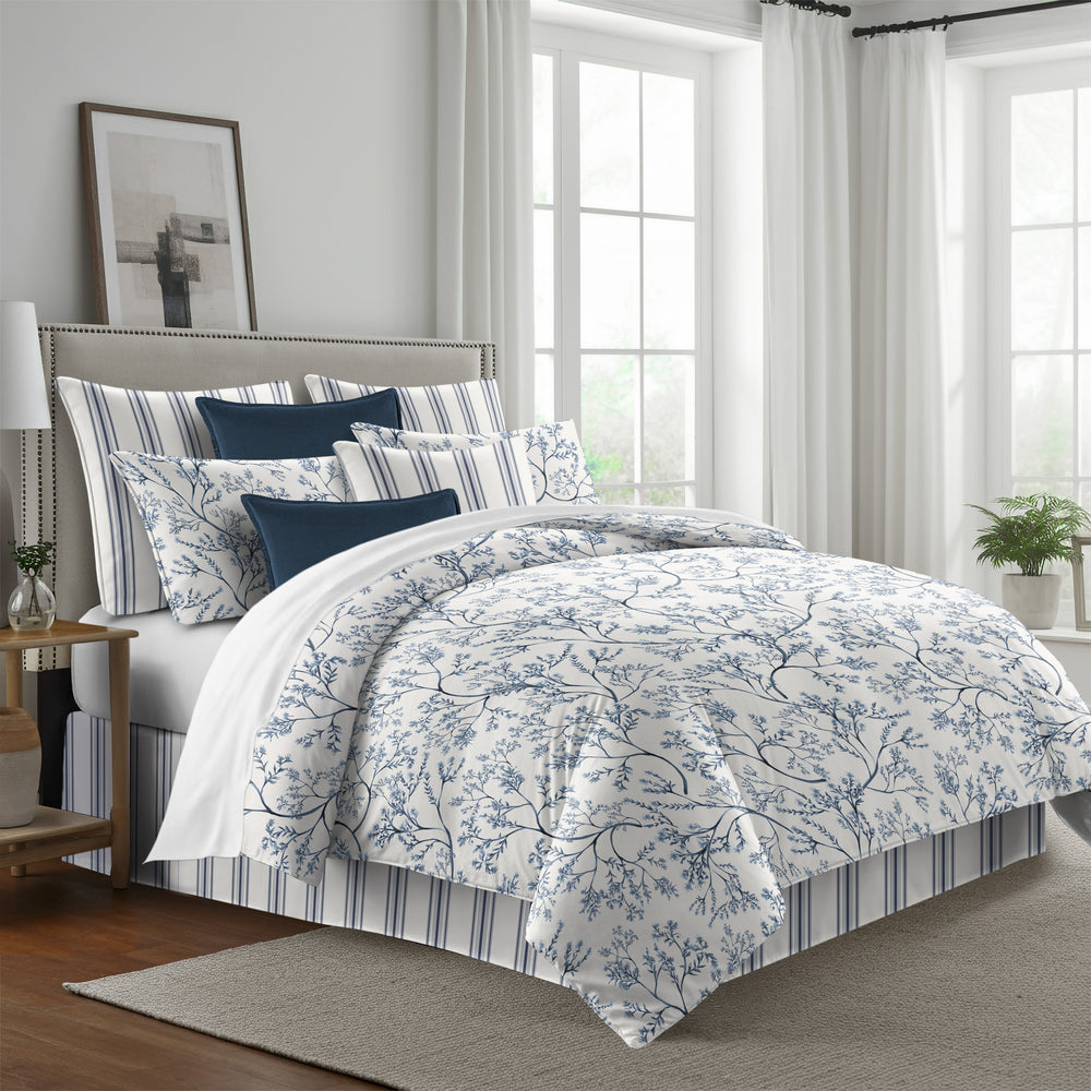 Tinsley Bluebell 8 Piece Comforter Set Comforter Sets By Colcha Linens