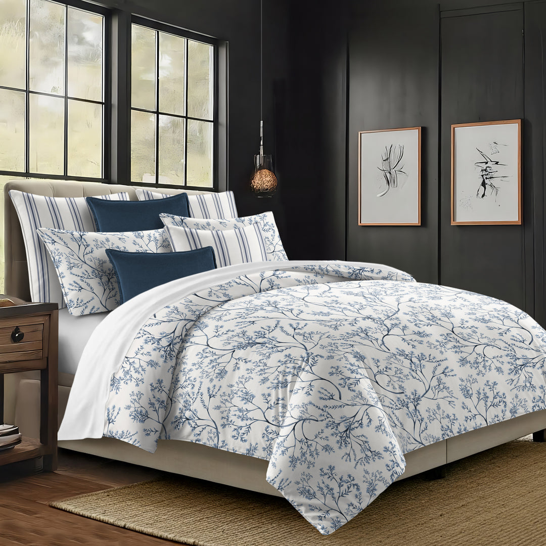 Tinsley Bluebell 8 Piece Duvet Cover Set Duvet Covers By Colcha Linens