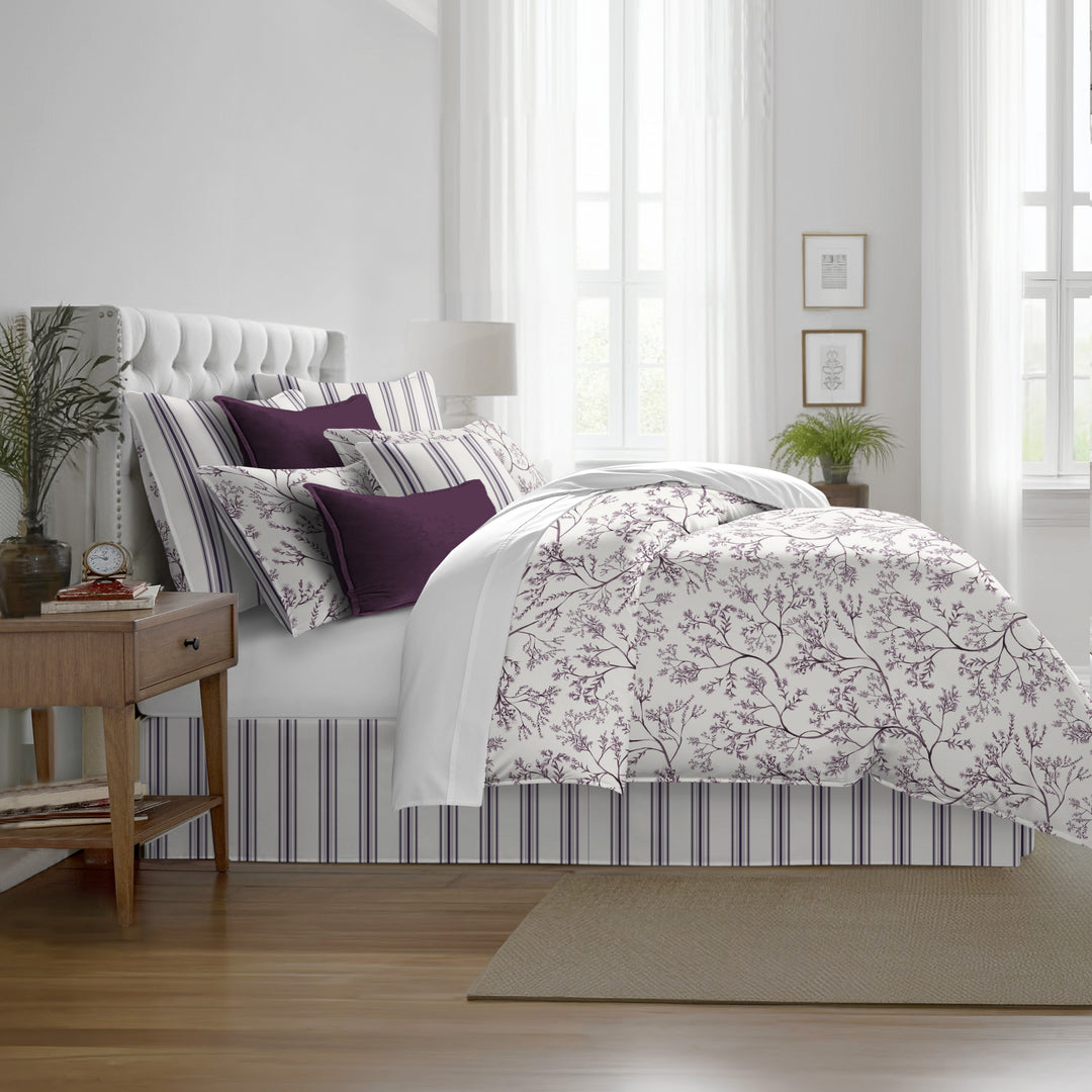 Tinsley Plum 8 Piece Duvet Cover Set Duvet Covers By Colcha Linens