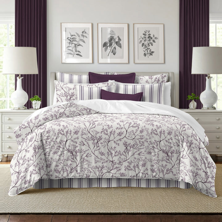 Tinsley Plum 8 Piece Comforter Set Comforter Sets By Colcha Linens