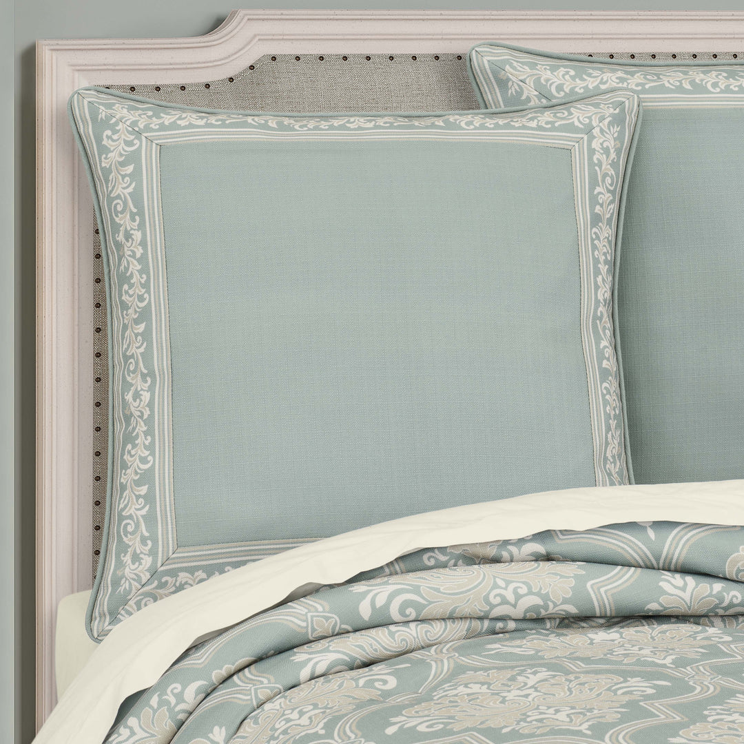 Tranquility Aqua Euro Sham Euro Sham By J. Queen New York