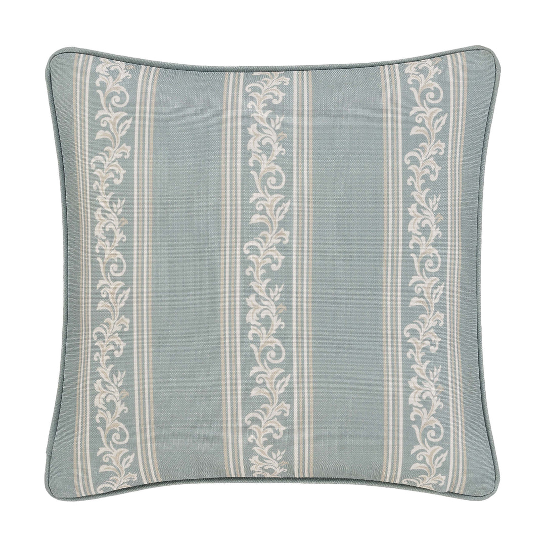Tranquility Aqua Square Decorative Throw Pillow 20" x 20" Throw Pillows By J. Queen New York