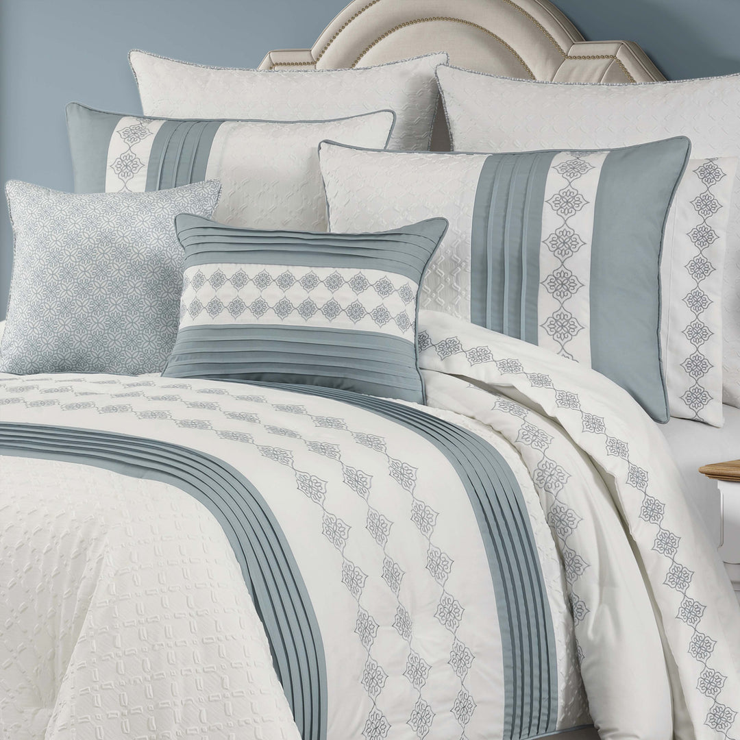 Trilogy Blue 3 Piece Comforter Set Comforter Sets By J. Queen New York