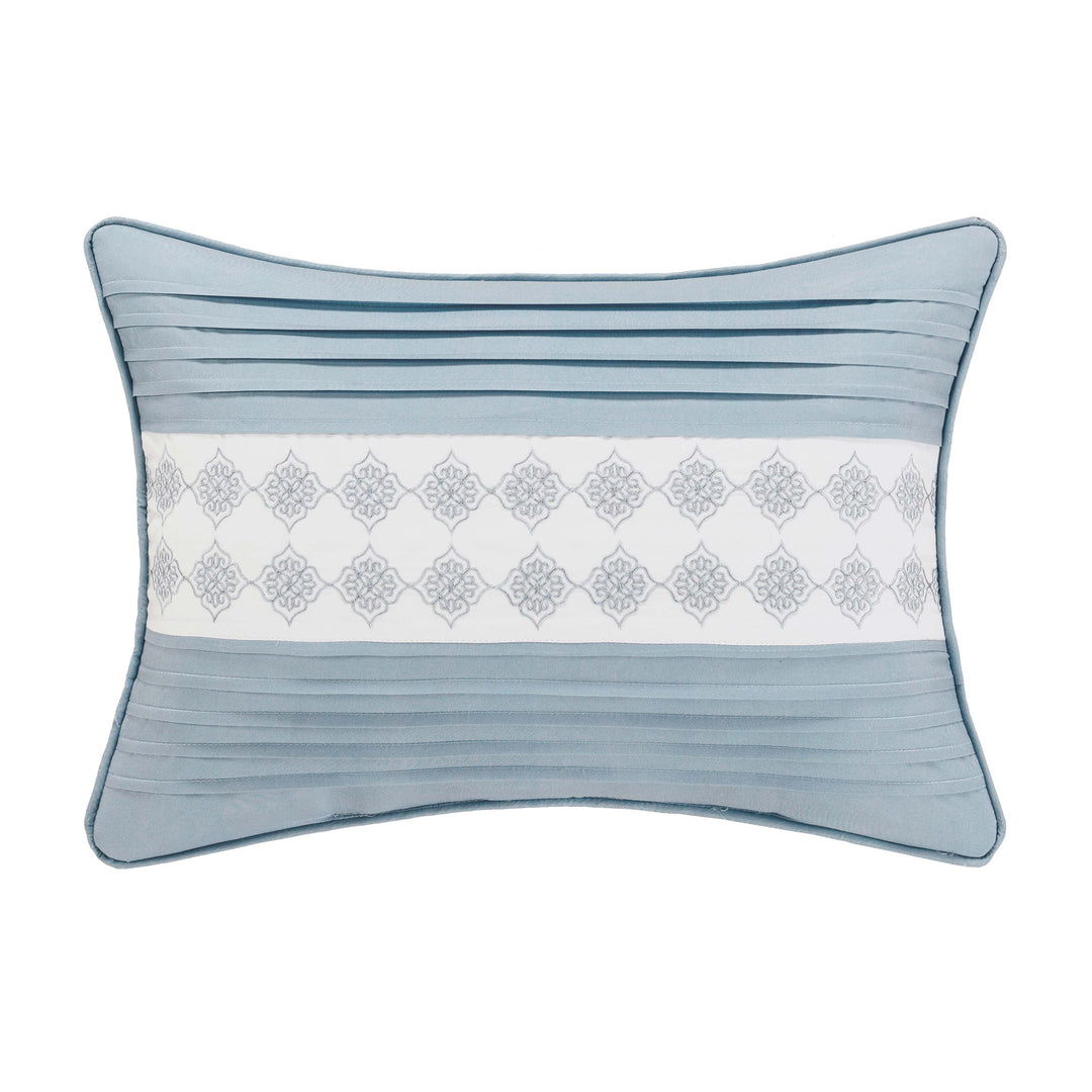 Trilogy Blue Boudoir Decorative Throw Pillow 19" x 13" Throw Pillows By J. Queen New York