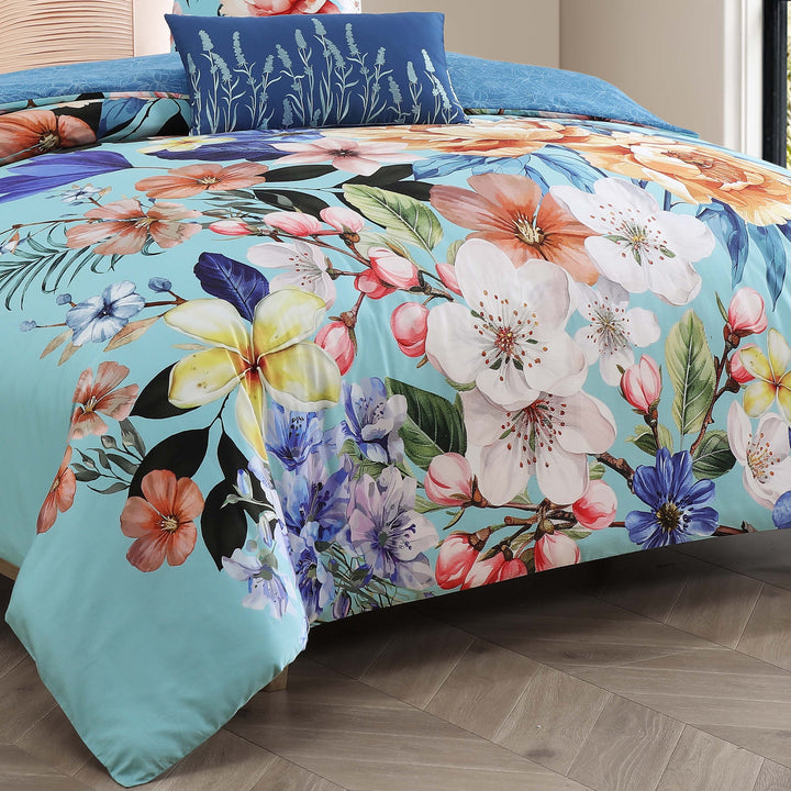 Bebejan Turquoise Reverie 5 Piece Reversible Comforter Set Comforter Sets By Bebejan®