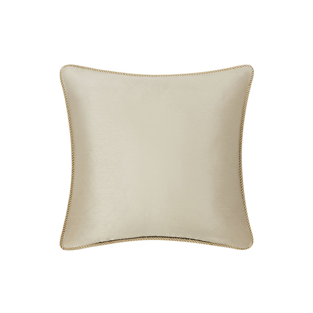 Vaughn Navy/Gold Square Decorative Throw Pillow 14 x 14" Throw Pillows By Waterford