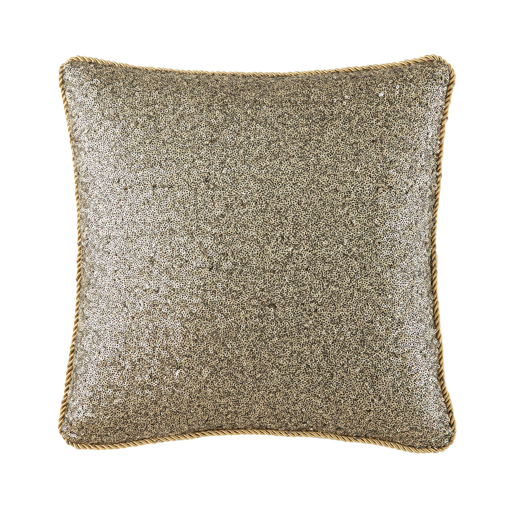 Vaughn Navy/Gold Square Decorative Throw Pillow 14 x 14" Throw Pillows By Waterford